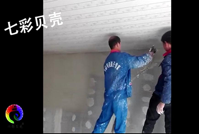 砂漿噴涂機(jī)工地施工，掛網(wǎng)砂漿噴涂(圖文)